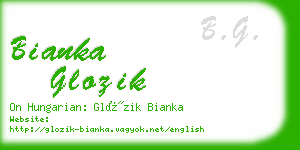 bianka glozik business card